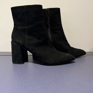 Topshop Suede Mid Calf Boot